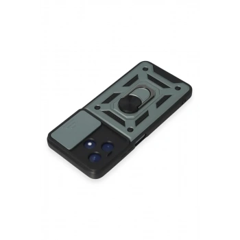 Realme C53 Kılıf Pars Lens Yüzüklü Silikon - Yeşil