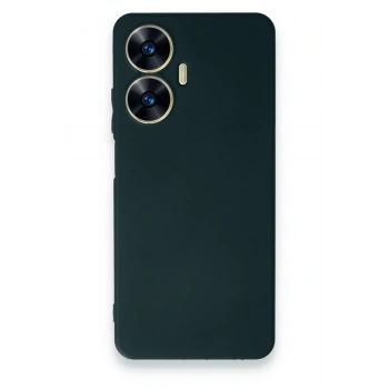 Realme C55 Kılıf First Silikon - Koyu Yeşil