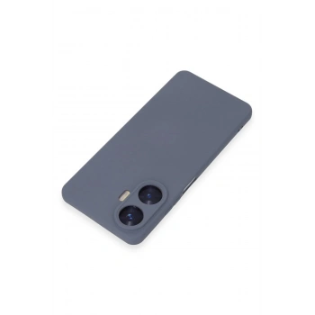 Realme C55 Kılıf Nano içi Kadife Silikon - Gri