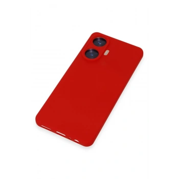 Realme C55 Kılıf Nano içi Kadife Silikon - Kırmızı