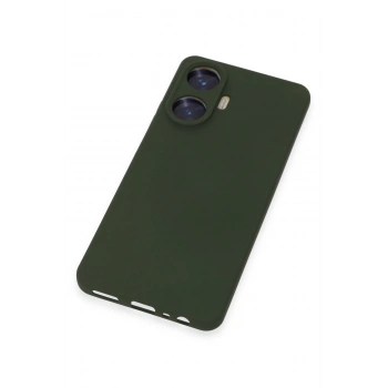 Realme C55 Kılıf Nano içi Kadife Silikon - Koyu Yeşil