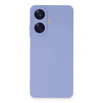 Realme C55 Kılıf Nano içi Kadife Silikon - Lila