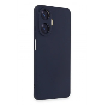 Realme C55 Kılıf Nano içi Kadife Silikon - Mor