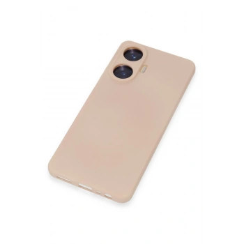 Realme C55 Kılıf Nano içi Kadife Silikon - Pudra