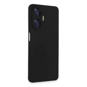 Realme C55 Kılıf Nano içi Kadife Silikon - Siyah