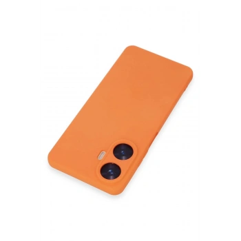 Realme C55 Kılıf Nano içi Kadife Silikon - Turuncu