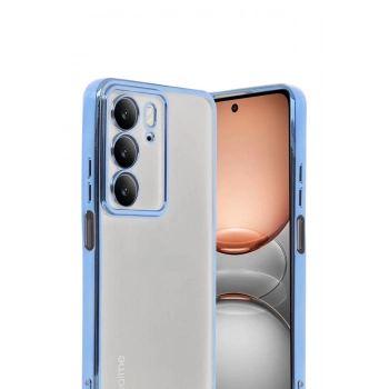 Realme C75 4G Kılıf Lensli Silikon - Açık Mavi