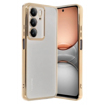 Realme C75 4G Kılıf Lensli Silikon - Gold