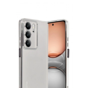 Realme C75 4G Kılıf Lensli Silikon - Gümüş