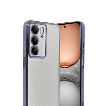 Realme C75 4G Kılıf Lensli Silikon - Mor