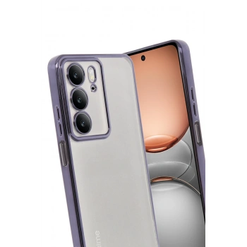 Realme C75 4G Kılıf Razer Lensli Silikon - Mor