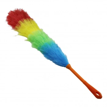 RENKLİ NAYLON KILLI  TOZ ALMA PÜSKÜLÜ  PÜSKÜL=43.5 CM + RENKLİ KALIN PLASTİK SAP=18.5CM = 62CM BRKT-910231 (4887)