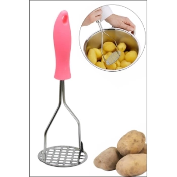 RENKLİ SAPLI METAL PATATES EZİCİ (4887)