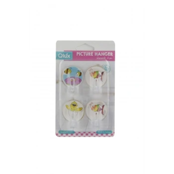 Resimli Yapışkanlı 4 Lü Askı -L638