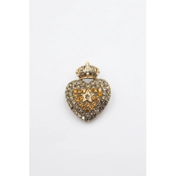 Rozet Broş - Kahverengi