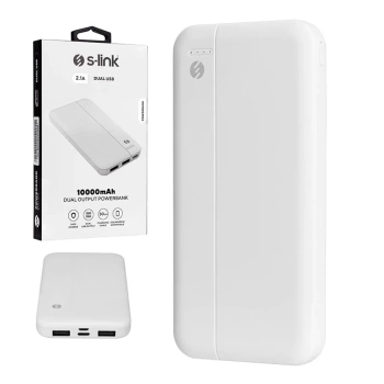 S-LINK IP-G10N BEYAZ MICRO+TYPE C GİRİŞLİ 10000 MAH TAŞINABİLİR ŞARJ CİHAZI POWERBANK (4887)