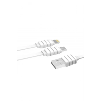 S56 2in1 (Lightning-Micro USB) Kablo 1.2M 2.1A