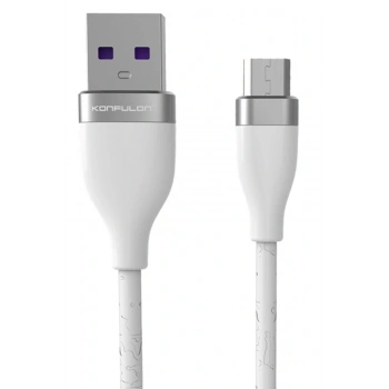 S82 Seramik Uçlu Micro USB Kablo 1M 3.1A - Beyaz