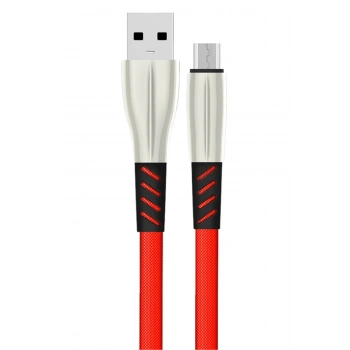 S88 Metal Uçlu Micro USB Kablo 1M 2.4A - Kırmızı