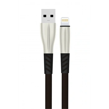 S89 Metal Uçlu Lightning Kablo iphone Uyumlu 1M 2.4A - Siyah