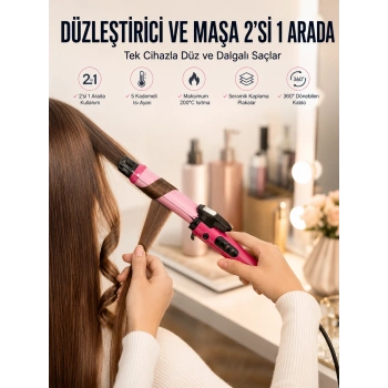 Saç Düzleştirici Ve Maşa İkili Saç Şekillendirici (Kopya)