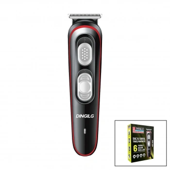 SAÇ - SAKAL KESME TRAŞ MAKİNESİ  6 FARKLI KESİM   USB ŞARJLI   2 KADEME BIÇAK AYARI RD-055 (4887)