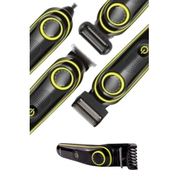 Saç Sakal Şekillendirici Tıraş Makinesi 5 Başlıklı Paslanmaz Çelik Bıçaklı Unısex