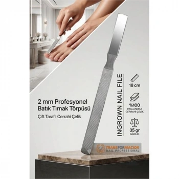 Sadece Batık Tırnaklara 2 mm Kalınlık Özel Törpü  - Çift Taraflı Cerrahi Çelik  723302