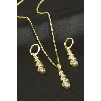 Salkım Taşlı Set Kolye