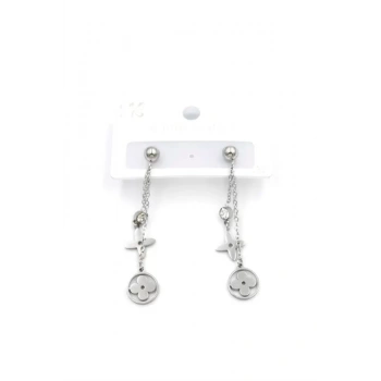 Sallantılı VC Yonca  Küpe - Gümüş