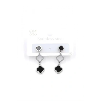 Sallantılı VC Yonca  Küpe - Gümüş