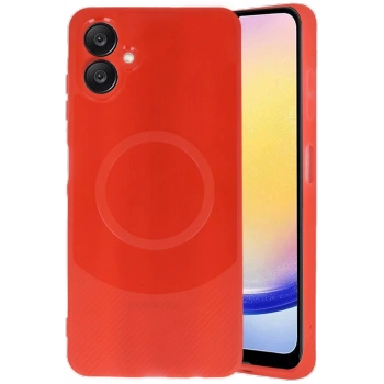 Samsung A06 Kılıf Maya Karbon Kapak - Kırmızı