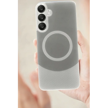 Samsung A26 Kılıf Maya Karbon Kapak - Gri