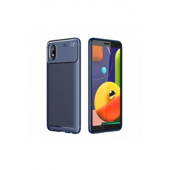 Samsung Galaxy A01 Core Kılıf Auto Focus Karbon Kapak - Lacivert