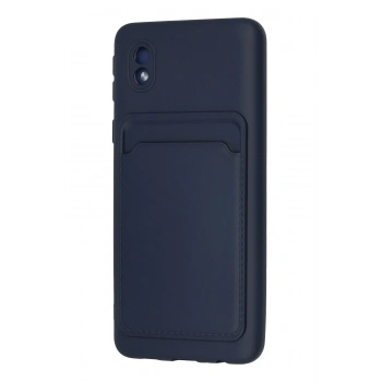 Samsung Galaxy A01 Core Kılıf Kelvin Kartvizitli Silikon - Lacivert