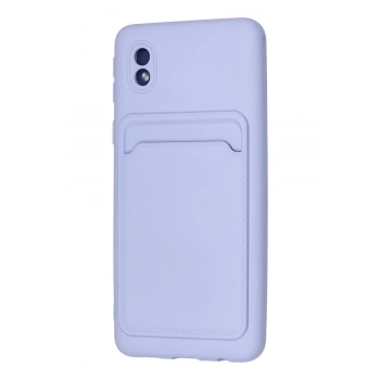 Samsung Galaxy A01 Core Kılıf Kelvin Kartvizitli Silikon - Lila
