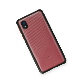 Samsung Galaxy A01 Core Kılıf Miami Şeffaf Silikon - Siyah