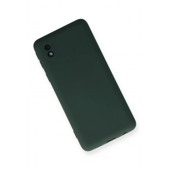 Samsung Galaxy A01 Core Kılıf Nano içi Kadife Silikon - Koyu Yeşil