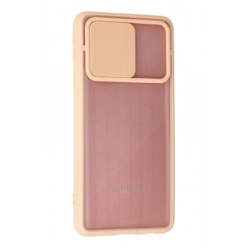 Samsung Galaxy A01 Core Kılıf Palm Buzlu Kamera Sürgülü Silikon - Pembe