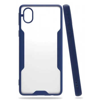 Samsung Galaxy A01 Core Kılıf Platin Silikon - Lacivert