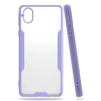 Samsung Galaxy A01 Core Kılıf Platin Silikon - Lila