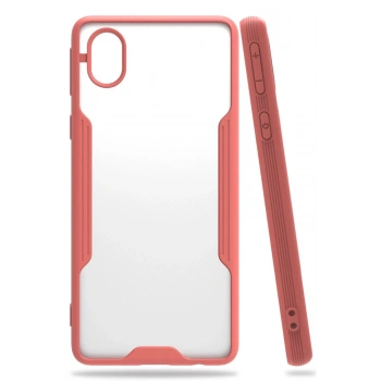 Samsung Galaxy A01 Core Kılıf Platin Silikon - Pembe