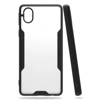 Samsung Galaxy A01 Core Kılıf Platin Silikon - Siyah