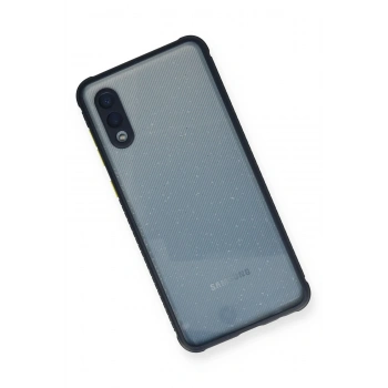 Samsung Galaxy A02 Kılıf Miami Şeffaf Silikon - Lacivert