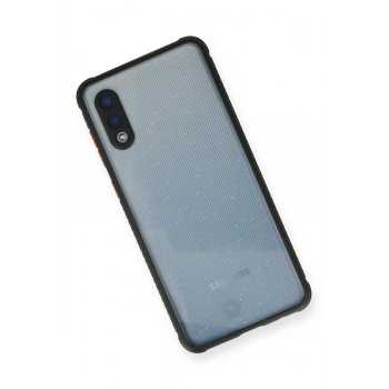 Samsung Galaxy A02 Kılıf Miami Şeffaf Silikon - Siyah