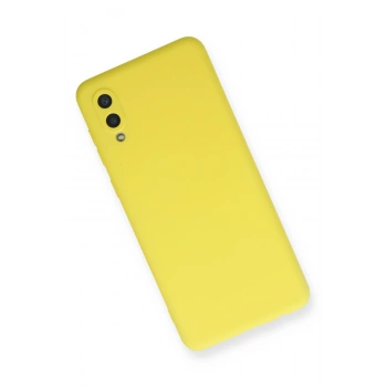 Samsung Galaxy A02 Kılıf Nano içi Kadife Silikon - Sarı