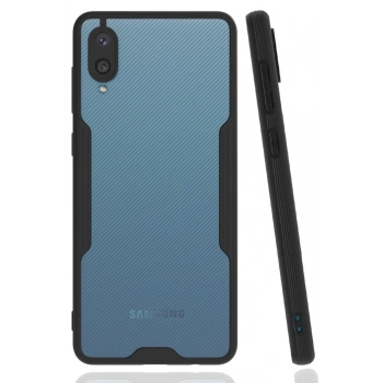 Samsung Galaxy A02 Kılıf Platin Silikon - Siyah