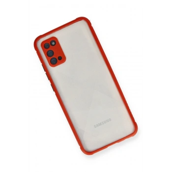 Samsung Galaxy A02S Kılıf Miami Şeffaf Silikon - Kırmızı
