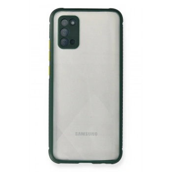 Samsung Galaxy A02S Kılıf Miami Şeffaf Silikon - Koyu Yeşil