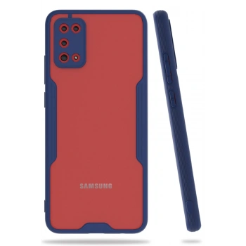 Samsung Galaxy A02S Kılıf Platin Silikon - Lacivert